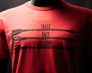 Half Face Blades 3 Arrows Tee-shirt (Red)