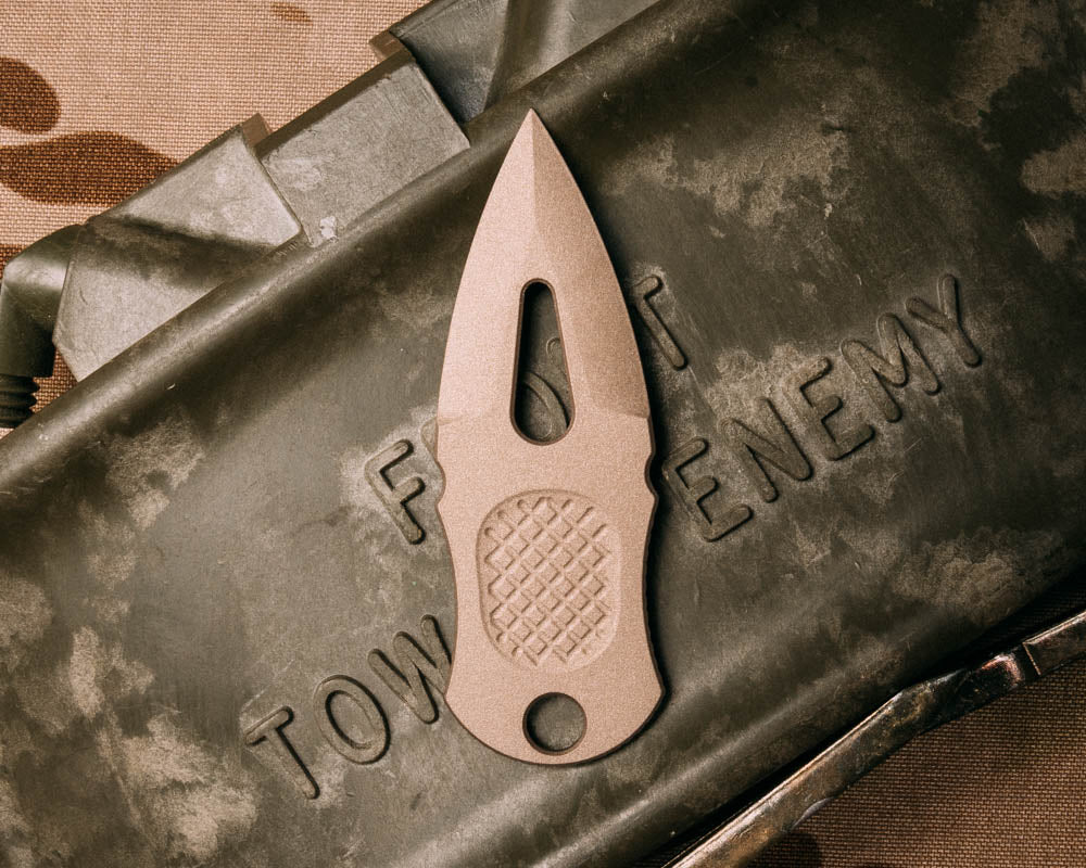 Lapel Dagger - Fools Gold Cerakote