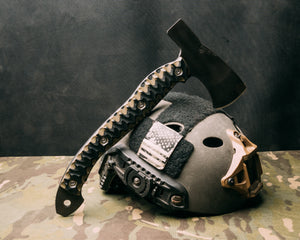 Camp Hatchet- OD green and black G10 G10, allen bolts, chaos grip