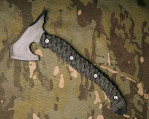 Warbird- Black canvas micarta, titanium torx bolts, chaos grip