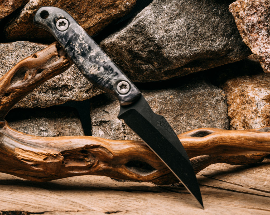 Gula Gula- Dyed Maple, armor black cerakote, ti torx bolts, smooth grip