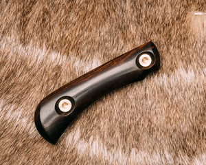 Cav Jr Scales- Desert Ironwood, brass allen bolts, smooth grip