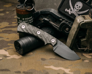 Beef Harpoon Back Country- Grey G10, Sniper Grey cerakote, titanium torx bolts, iron grip