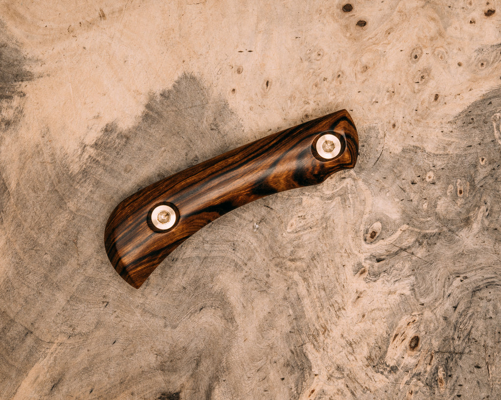 Cav Jr Scales- Desert Ironwood, brass allen bolts, smooth grip